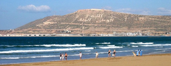 Городской пляж в Агадире, Марокко